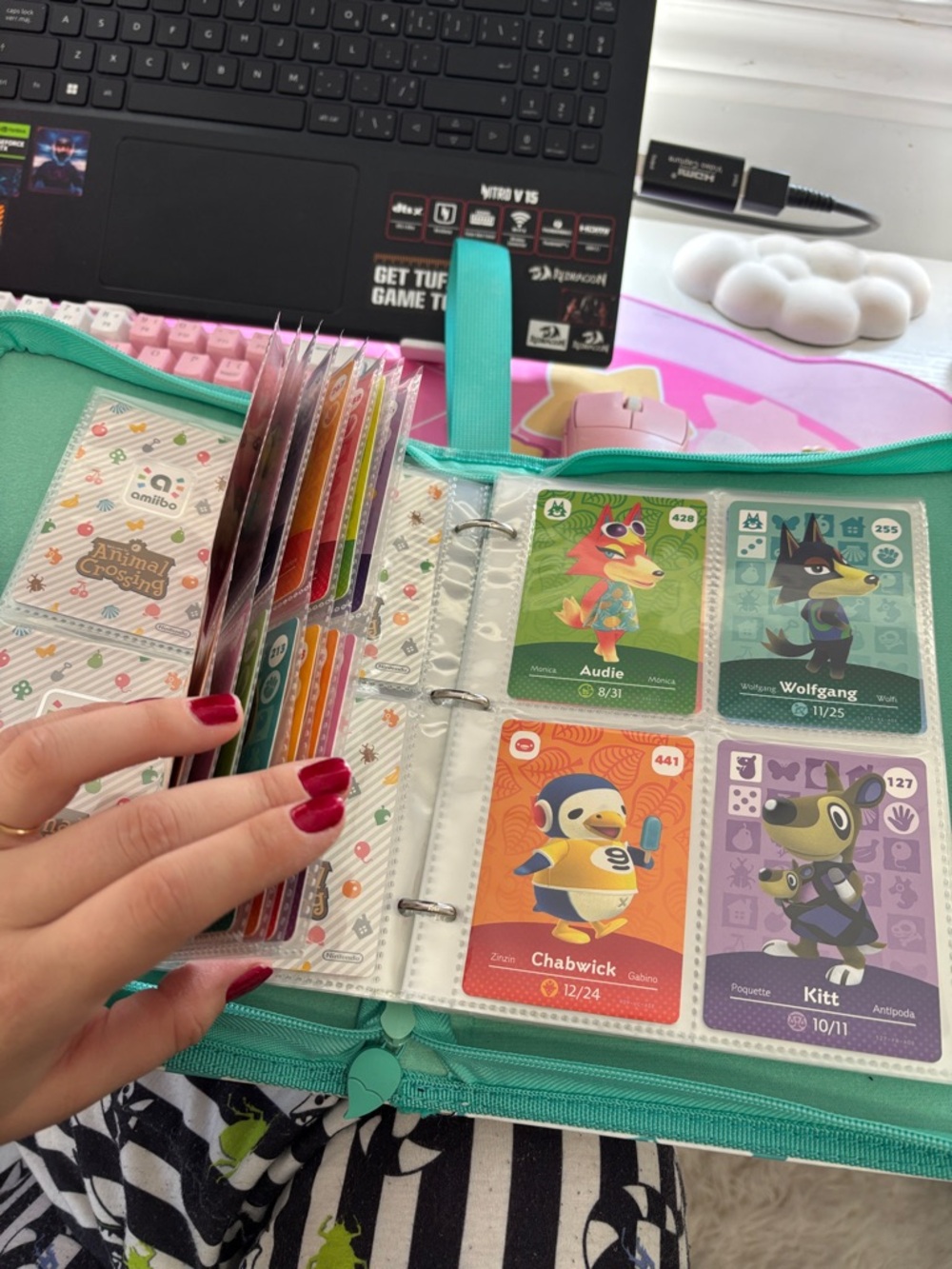 ( 76 )Animal Crossing Amiibo Card Binder - Teal